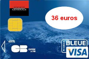 la carte visa de la société générale est facturée 46 euros en débit différé.
