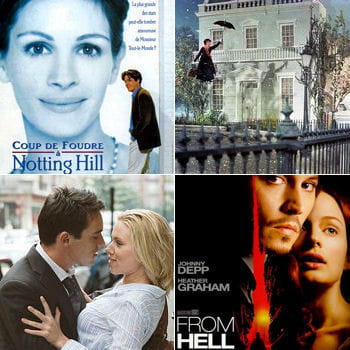 coup de foudre à notting hill, mary poppins, match point, from hell... ont été