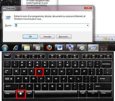 windows + r
