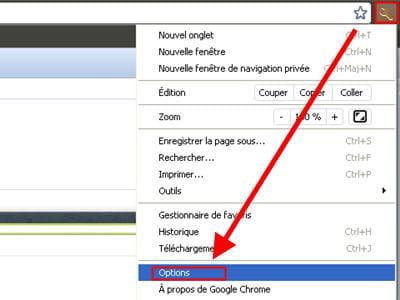 première étape : cliquez sur le bouton 'outils' en forme de clé, en haut à