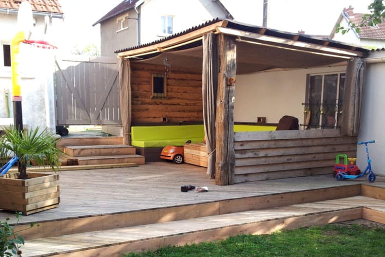 étonnante terrasse couverte avec des palettes de récupération étonnante terrasse couverte avec des palettes de récupération
