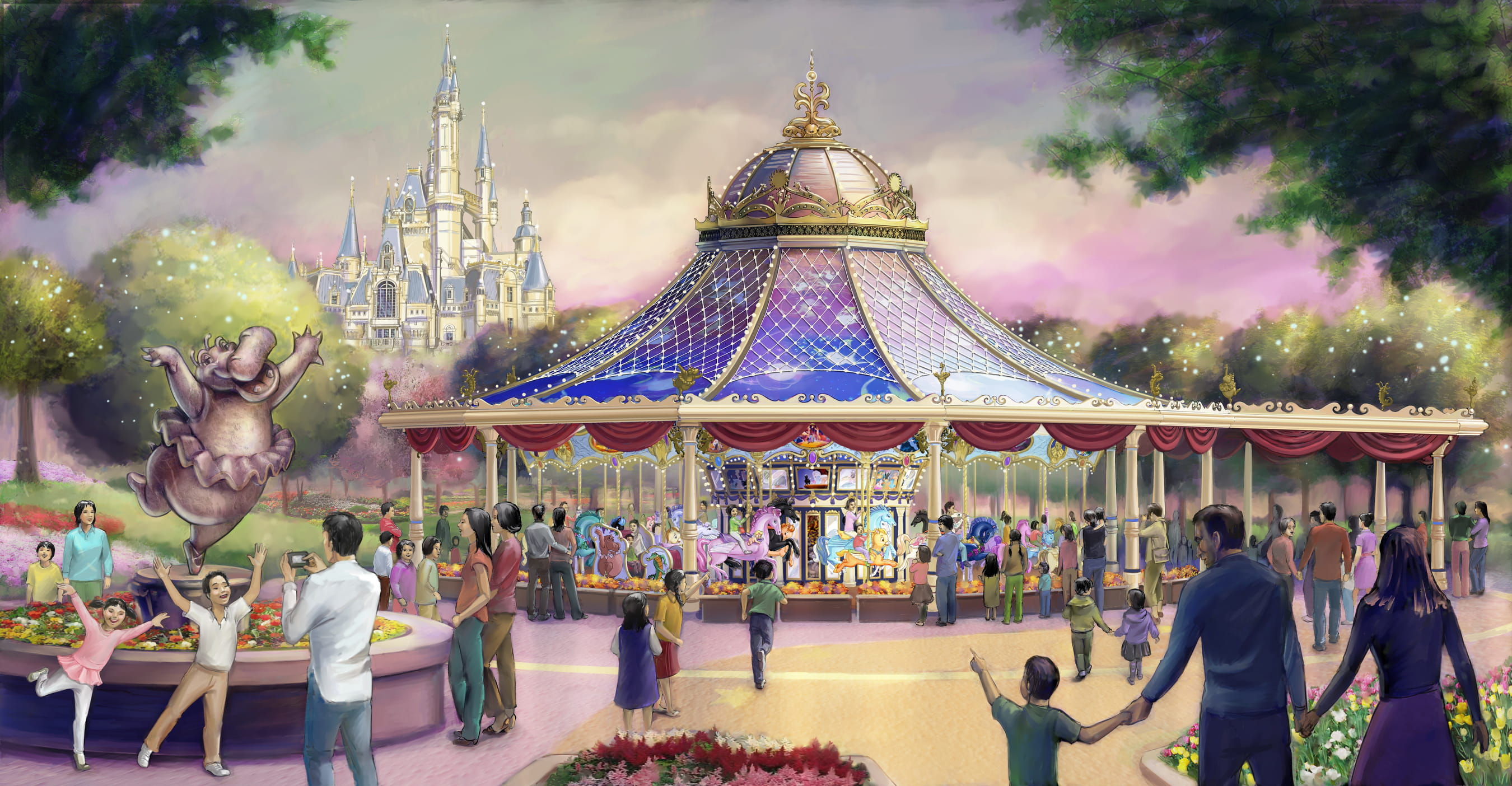 Le Fantasia Carousel Shanghai Disneyland découvrez le plus grand Disneyland du monde