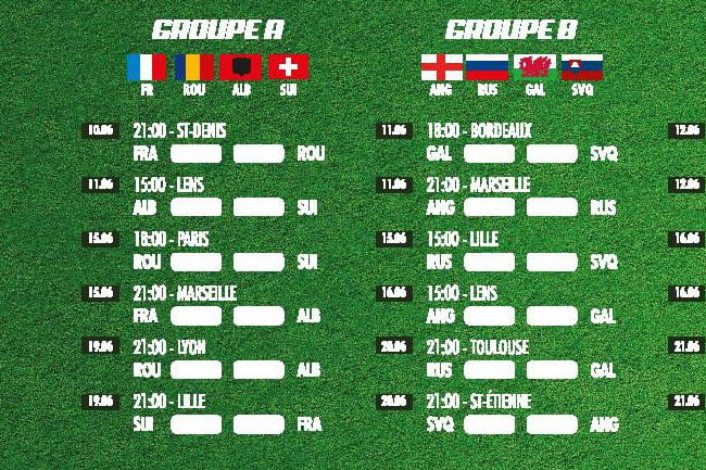 Tableau des rencontres euro 2016 pdf
