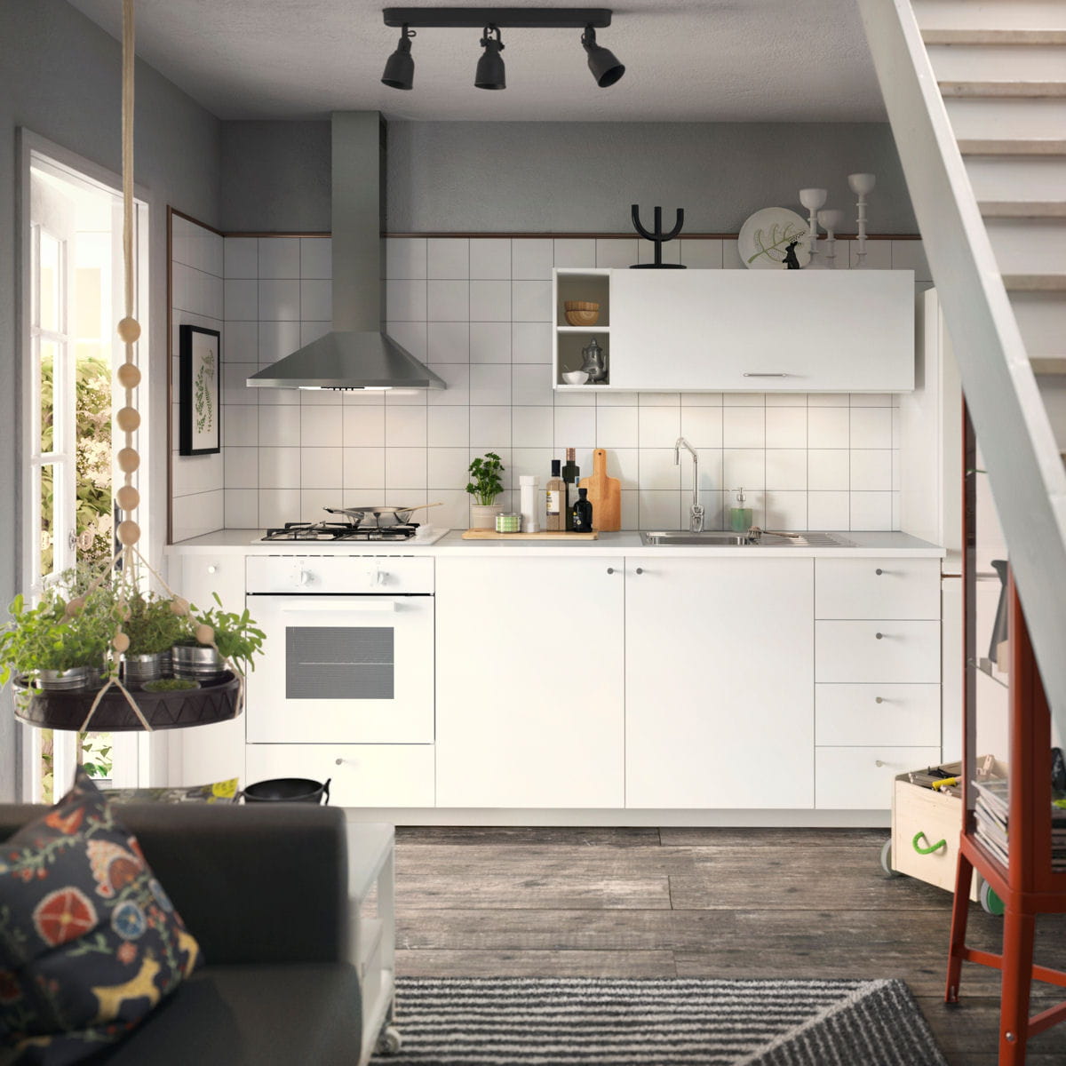 Une cuisine ouverte sur le salon