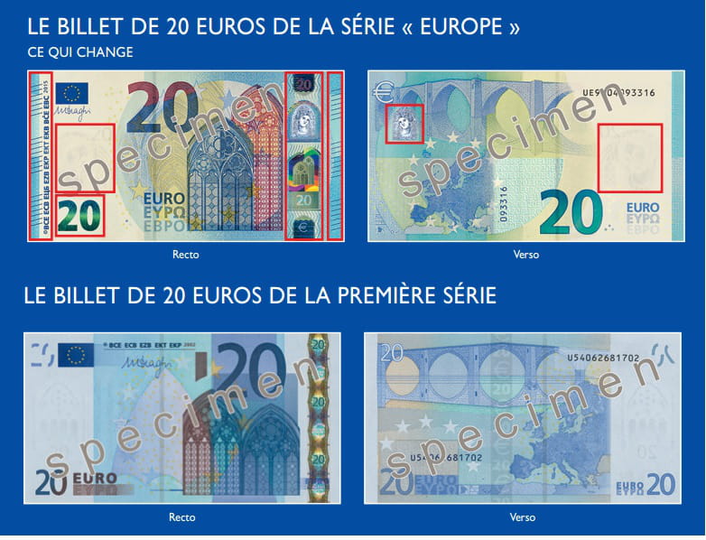 Nouveau billet de 20 euros ce qui change